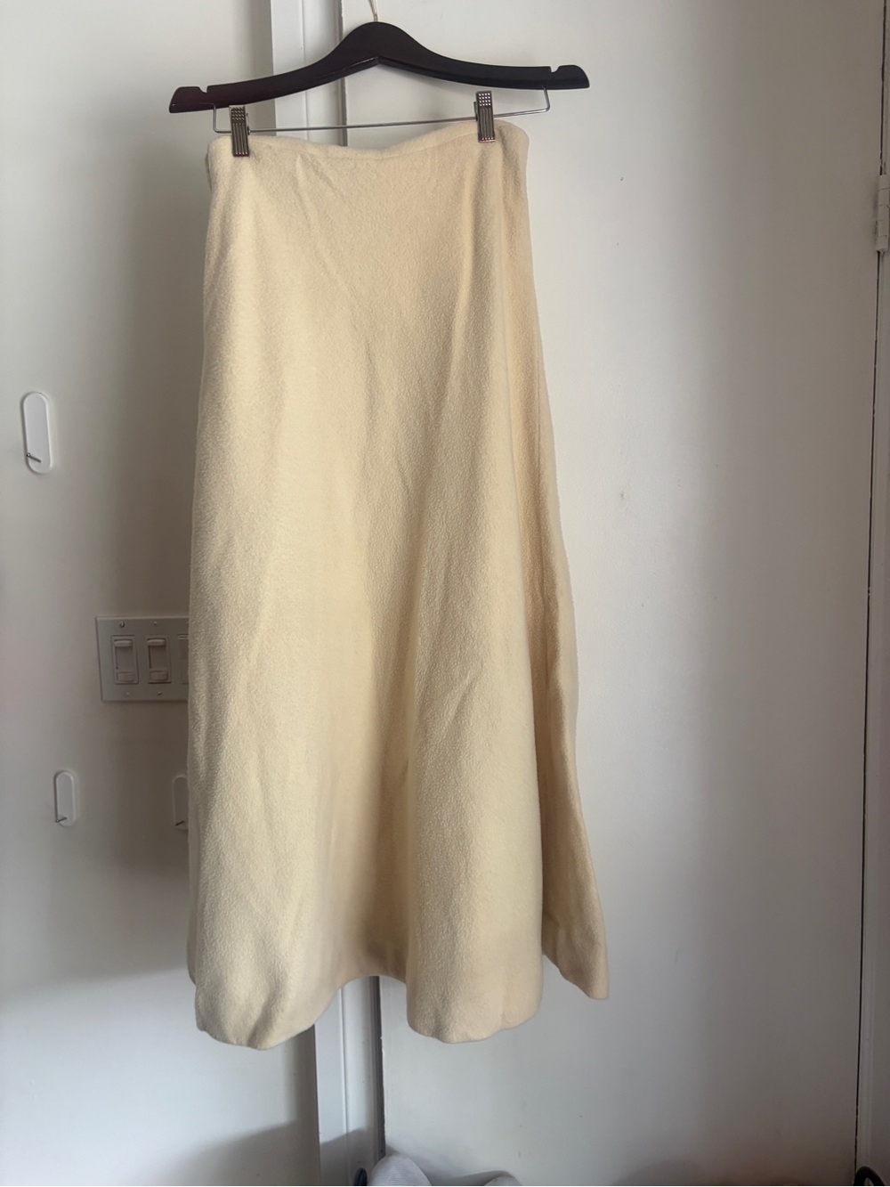 Vintage Cream A-Line Midi Skirt - Picture 4 of 11